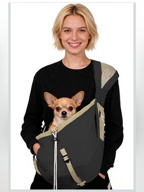 Dog Carrier Sling for Small Dogs & Cats Under 20 lbs,Hands Free for Travel NEW